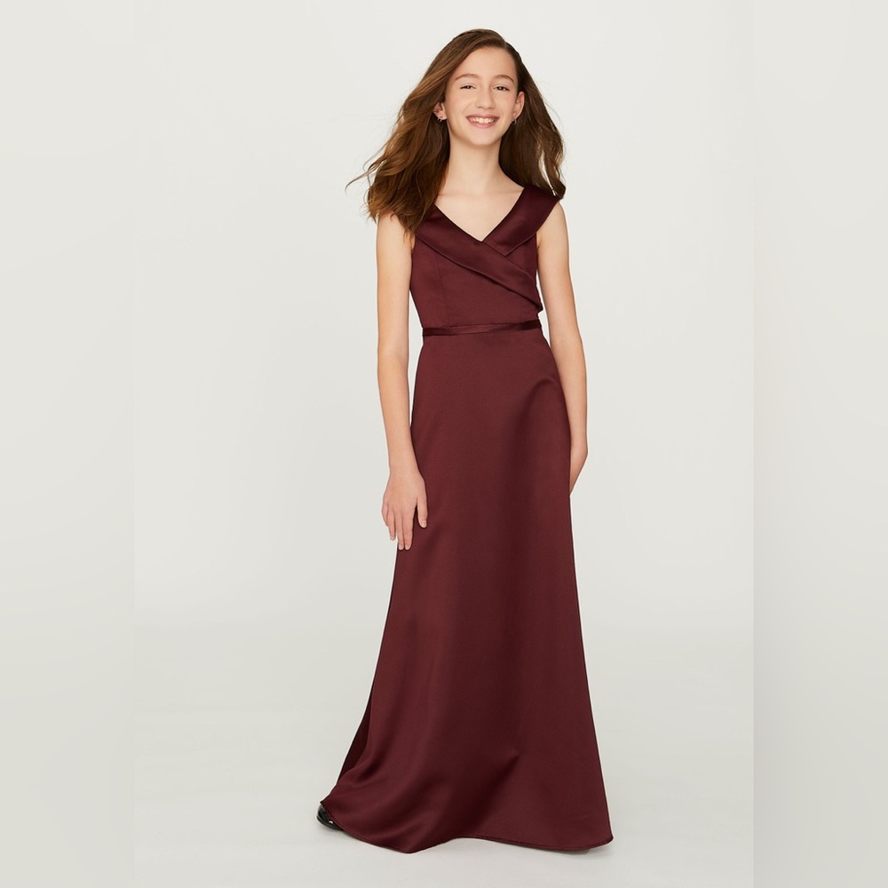 Mori Lee Jr Bridesmaid Dress - Bordeaux Sz 16